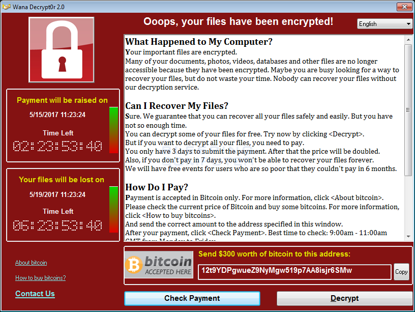 WanaCrypt0r 2.0
