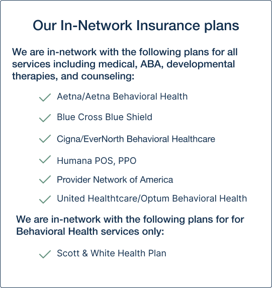 In-network insurance - Plano, Woodlands