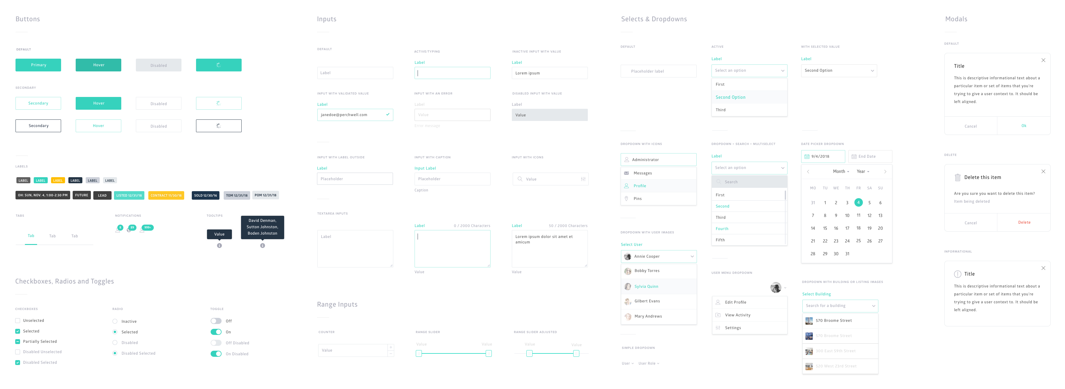 Design system UI components