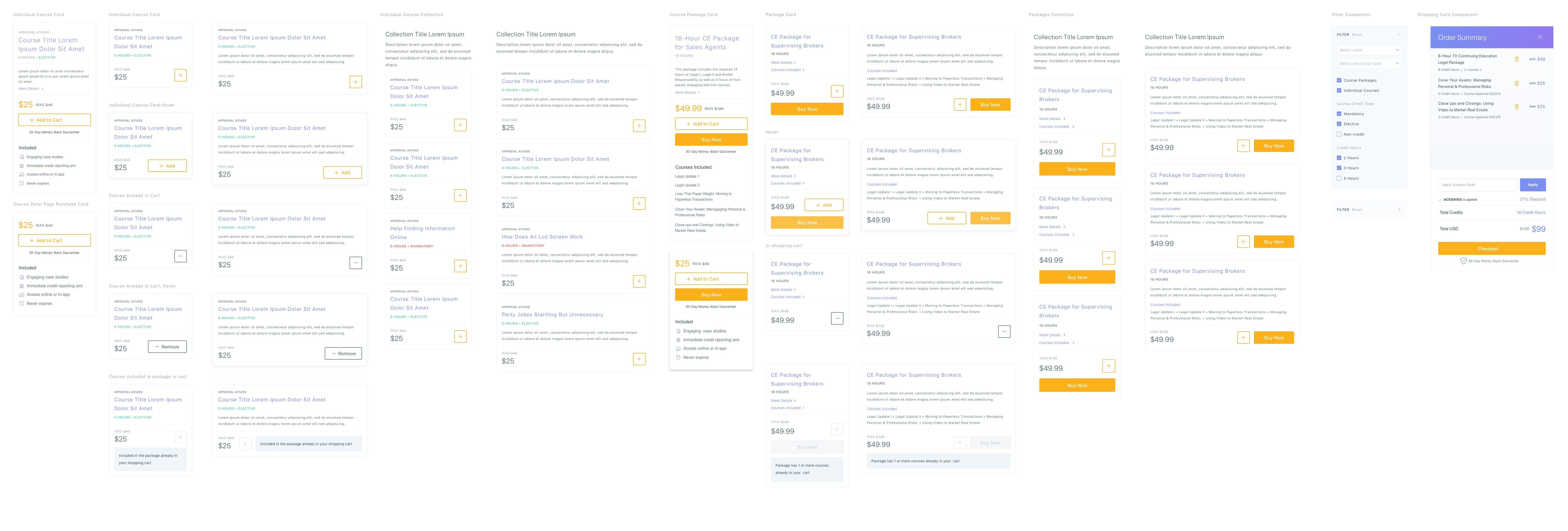 Course Catalog Components