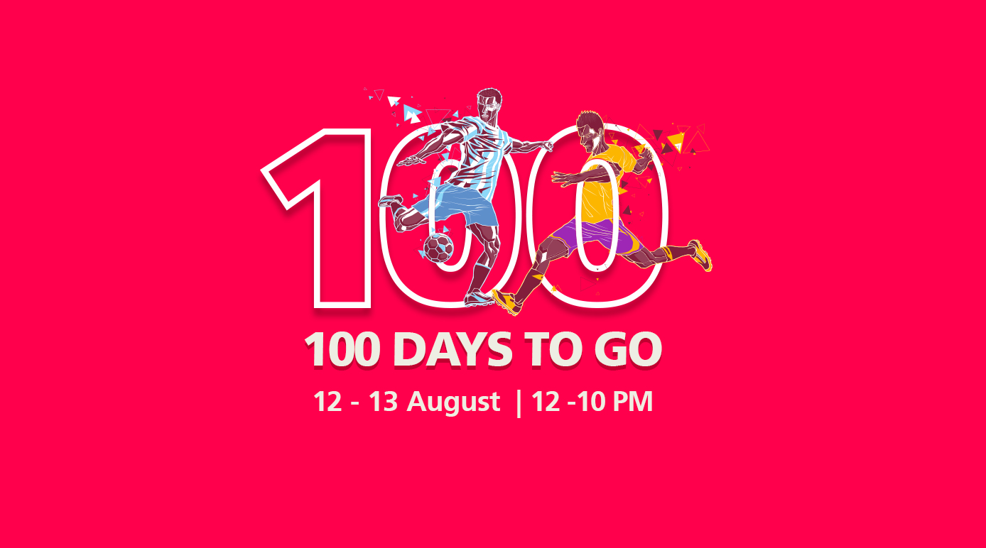 Celebrate the 100th day of the world cup!