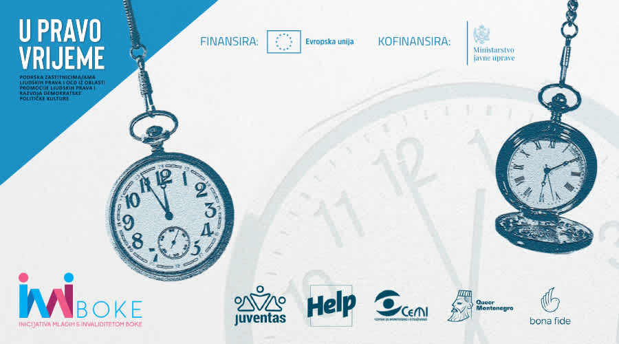 Vizual glavnog projekta sa logoima I MI Boke, saradnika i donatora