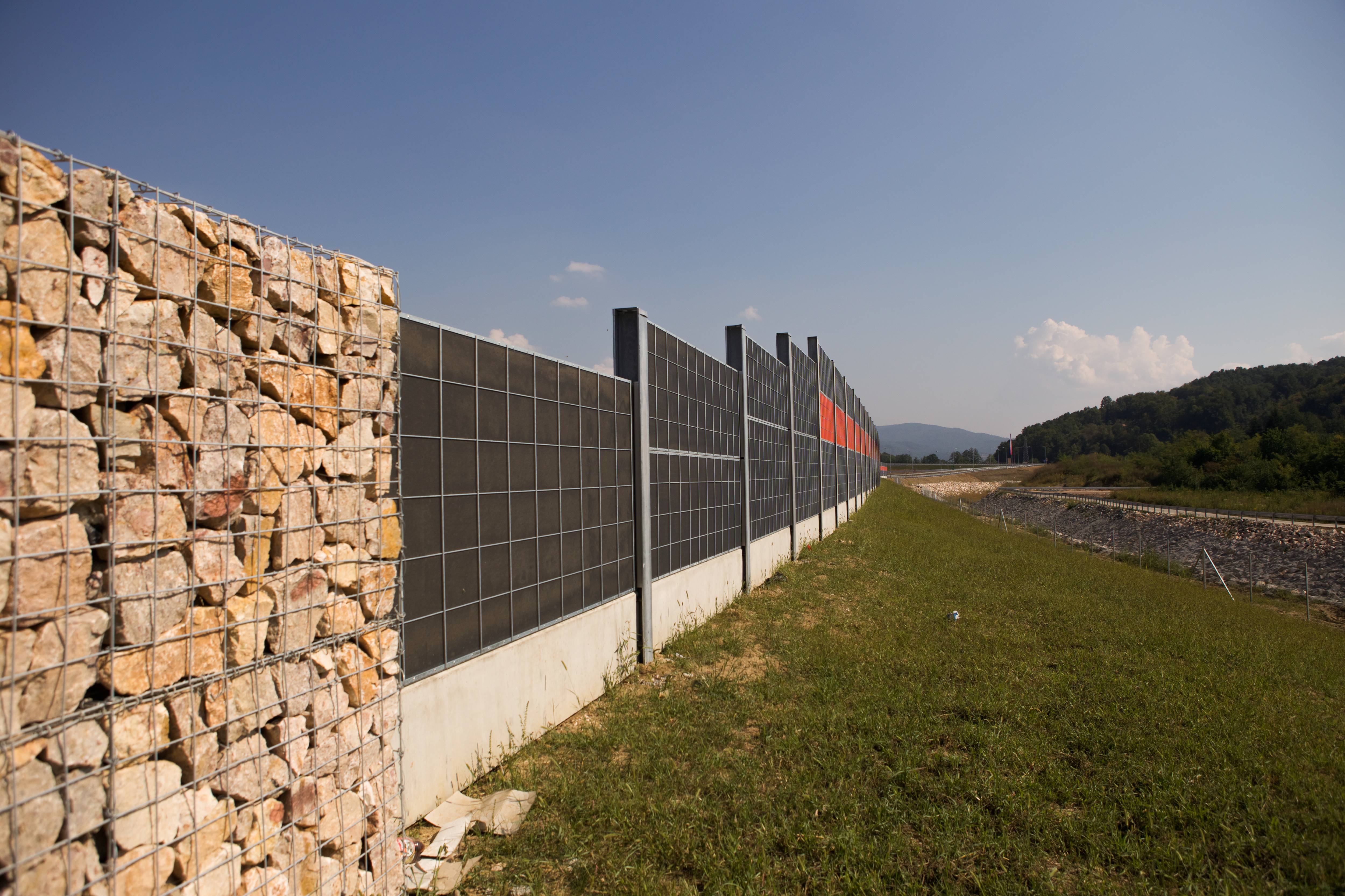 Noise barriers along the Doboj-Prnjavor motorway