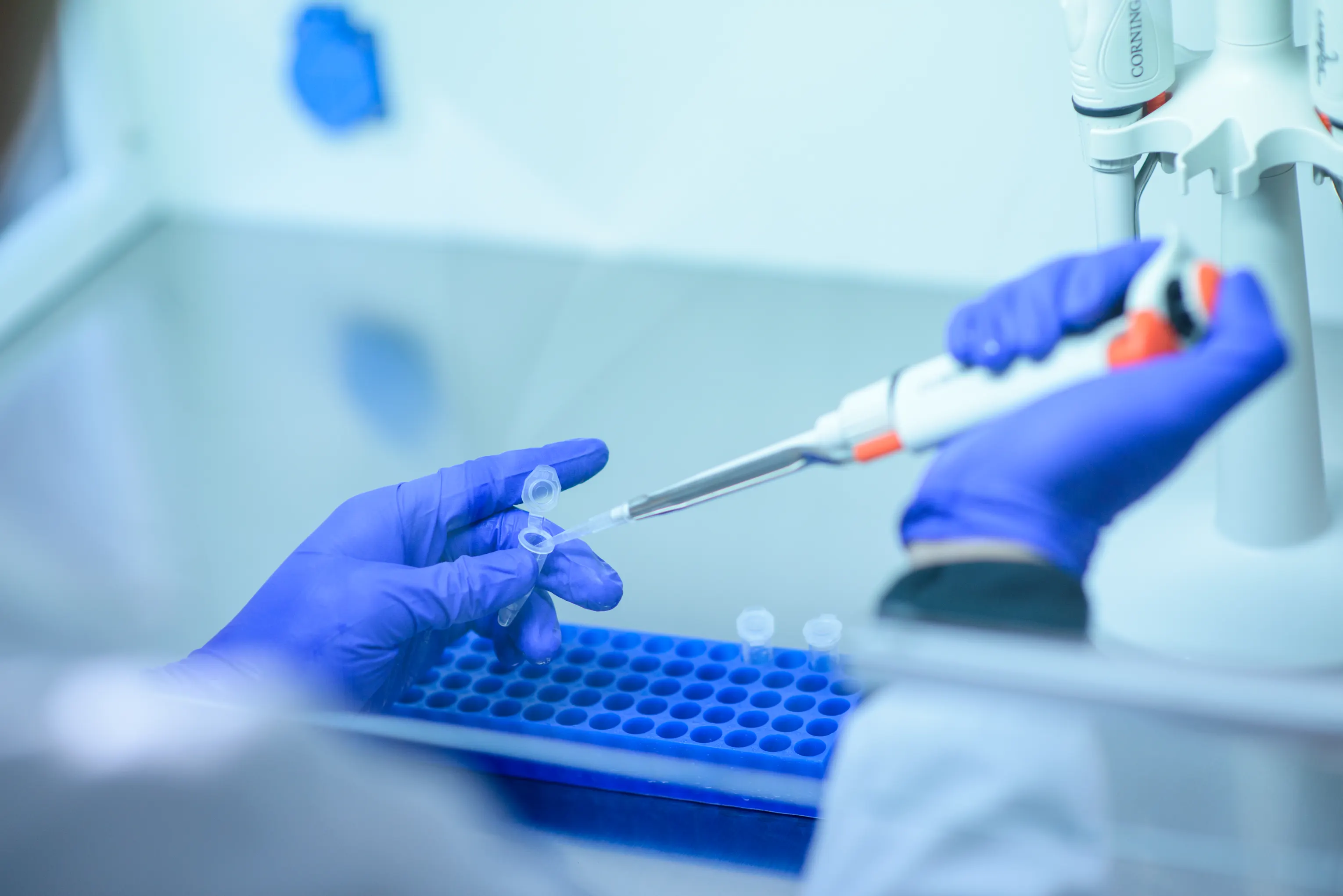Test tubes being filled