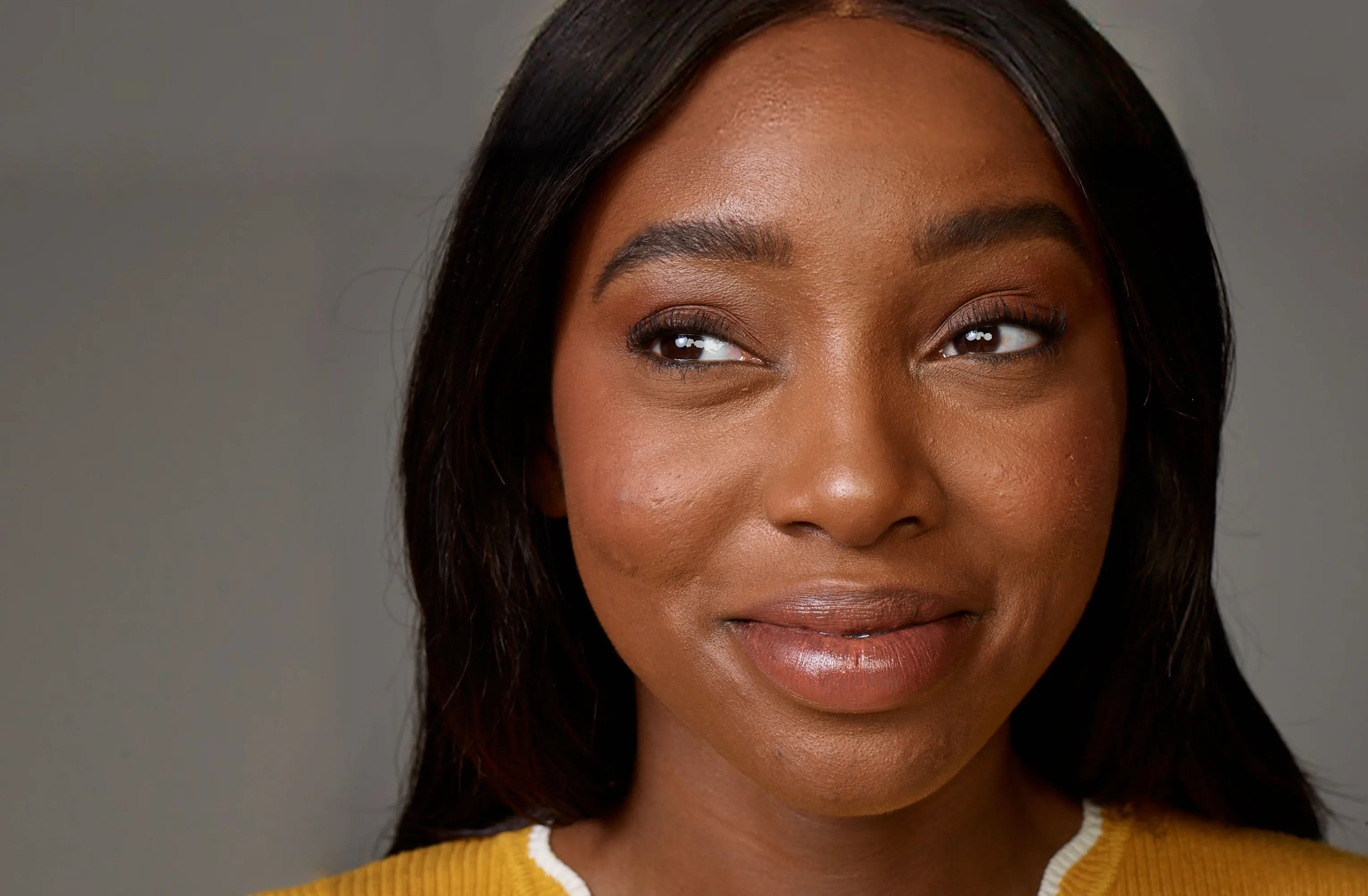 Woman looking off in the distance