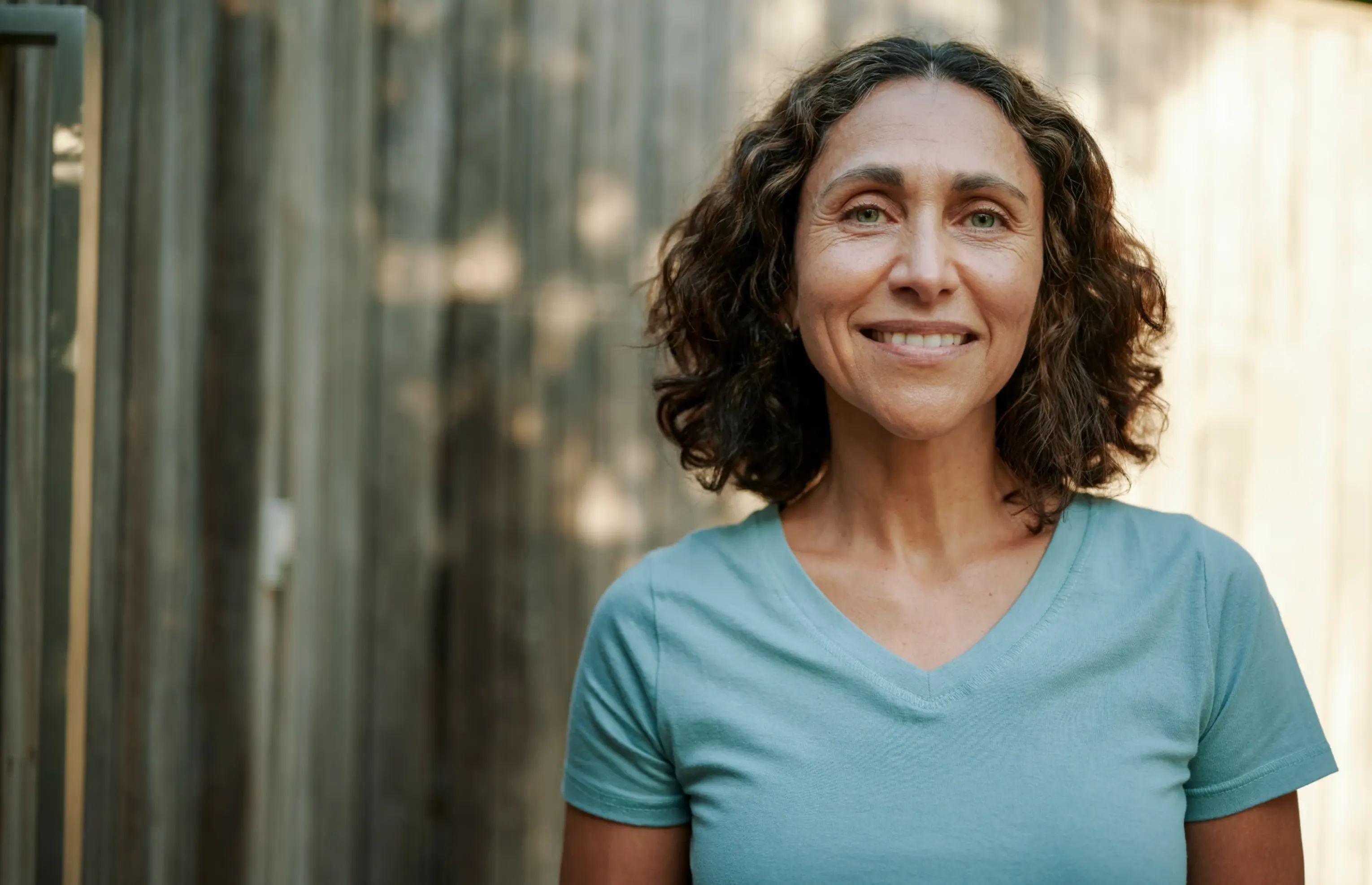 Invitae Labcorp female patient with blue shirt