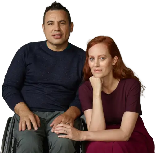 Man sitting in wheelchair next to a woman – Genetic Testing for Medical Conditions and Disease