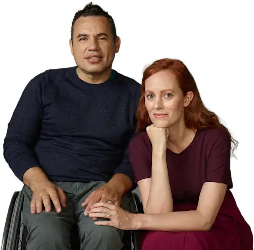 Man sitting in wheelchair next to a woman – Genetic Testing for Medical Conditions and Disease