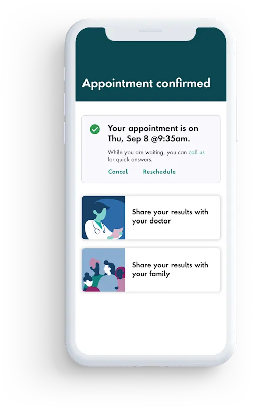 Mobile genetic counseling appointment scheduling