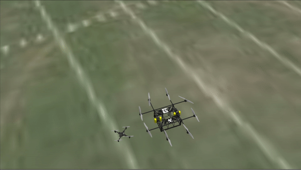 Swarm Drone Precision Landing Simulation