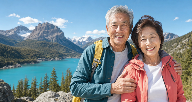 Senior mountain travel main