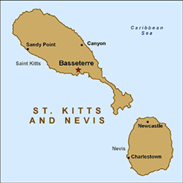 Saint Kitts and Nevis Map