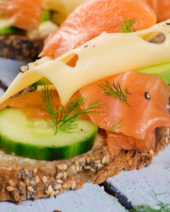 Sandwich mit Räucherlachs