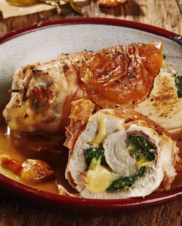 Gefüllte Putenroulade