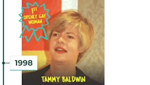 1998: Tammy Baldwin is first openly gay woman in Congress