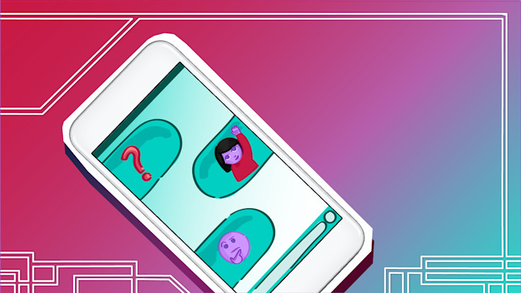 Mobile Phone Question and Answer Illustrations