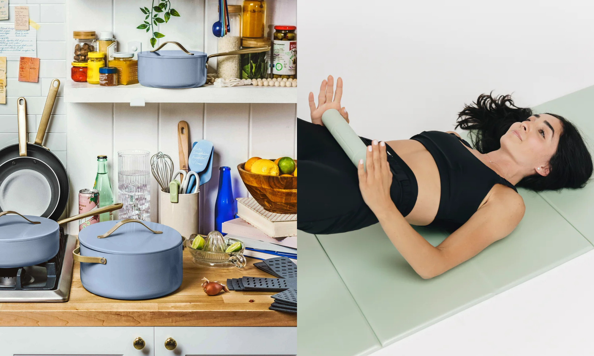 nonstick pans, workout equipment