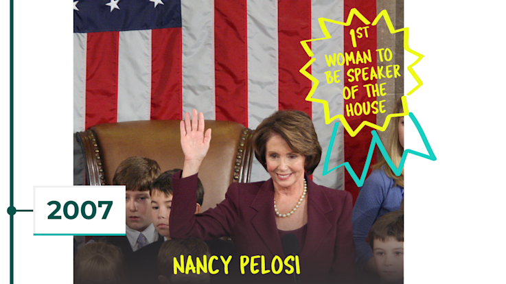 First woman to be Speaker of the House: Nancy Pelosi