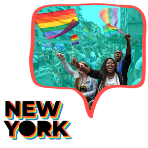 People at Pride in New York