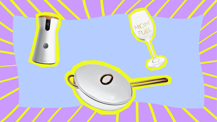 Last Minute Mother's Day Gift Ideas Hero Image With Wine Glass Furbo and Pan