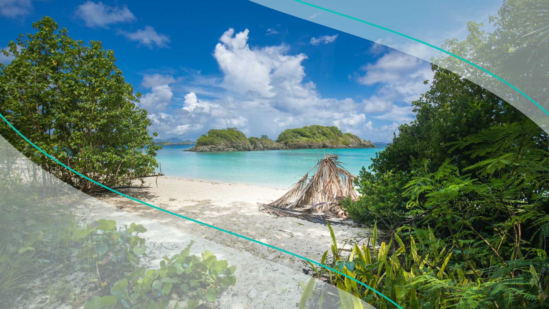 Beachfront views; places you can travel without a passport