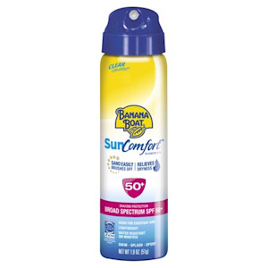 Banana Boat Sun Comfort formula with SPF 50