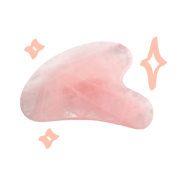 Gua Sha rose quartz stone