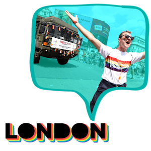 Man at Pride in London