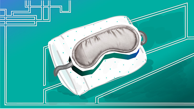 Sleep mask and pillow
