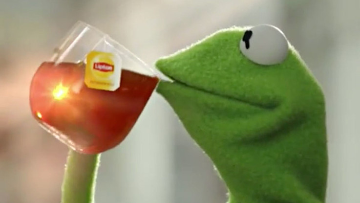 kermit sipping tea