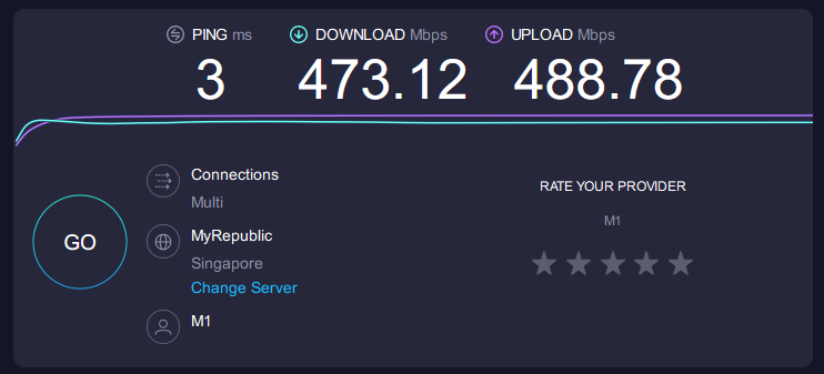 隨手測一下網速,真的很快
