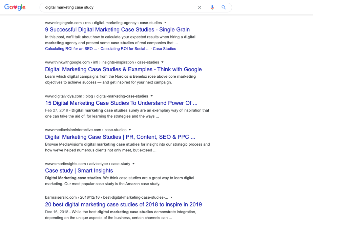 搜尋”digital marketing case study”的結果