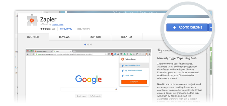 Zapier的Chrome 插件,有助非技術背景的成員跑半自動的流程