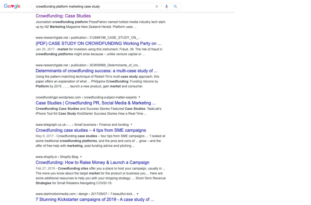 關鍵字縮小為”crowdfunding platform marketing case study”的結果