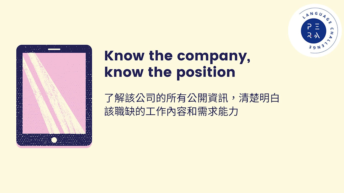 Know the company. Know the position.