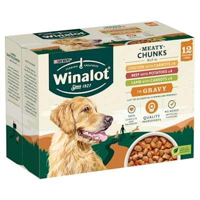 Winalot Adult Meat Chunks in Gravy 12 x 100g Winalot Adult Meat Chunks in Gravy 12 x 100g