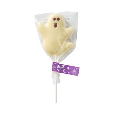 Fairtrade White Chocolate Ghost Lolly Each Fairtrade White Chocolate Ghost Lolly Each