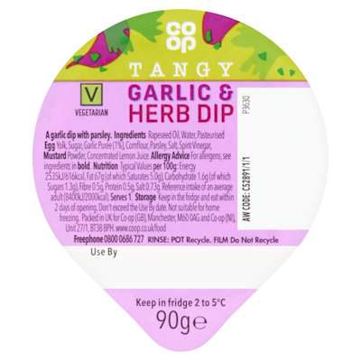 Co-op Garlic & Herb Dip 90g Co-op Garlic & Herb Dip 90g