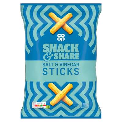 Co-op Salt and Vinegar Sticks 150g Co-op Salt and Vinegar Sticks 150g