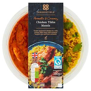 Co-op Irresistible Aromatic & Creamy Chicken Tikka Masala 380g Co-op Irresistible Aromatic & Creamy Chicken Tikka Masala 380g