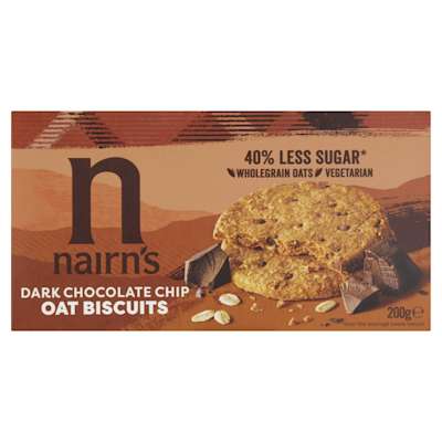 Nairns Dark Chocolate Chip Oat Biscuit 200g Nairns Dark Chocolate Chip Oat Biscuit 200g