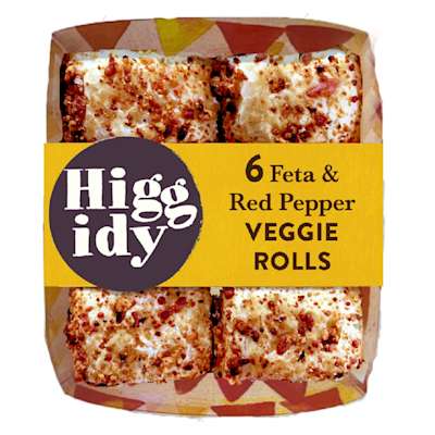 Higgidy 6 Feta & Red Pepper Veggie Rolls 160g Higgidy 6 Feta & Red Pepper Veggie Rolls 160g