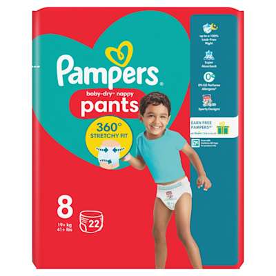 Pampers Pant Baby-Dry Size 8 EP 22pk Pampers Pant Baby-Dry Size 8 EP 22pk