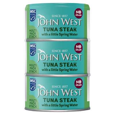 John West Tuna Steak Springwater 3x100g John West Tuna Steak Springwater 3x100g