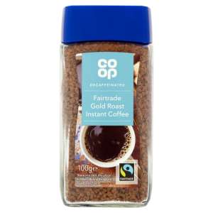 Co-op Fairtrade Gold Roast Decaffeinated Freeze Dried Coffee 100g