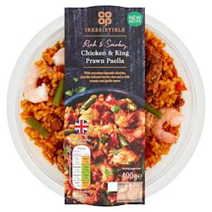 Co-op Irresistible Chicken & King Prawn Paella 400g Co-op Irresistible Chicken & King Prawn Paella 400g