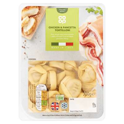 Co-op Fresh Chicken & Pancetta Tortelloni 300g Co-op Fresh Chicken & Pancetta Tortelloni 300g