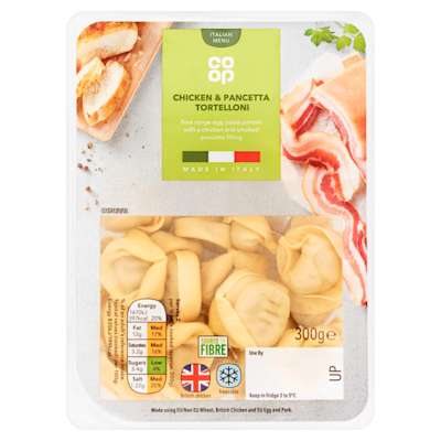 Co-op Fresh Chicken & Pancetta Tortelloni 300g Co-op Fresh Chicken & Pancetta Tortelloni 300g
