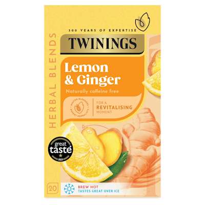Twinings 20 Lemon and Ginger Teabags 30g Twinings 20 Lemon and Ginger Teabags 30g