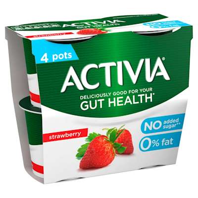 Danone Activia Strawberry 0% 4 x 115g Danone Activia Strawberry 0% 4 x 115g